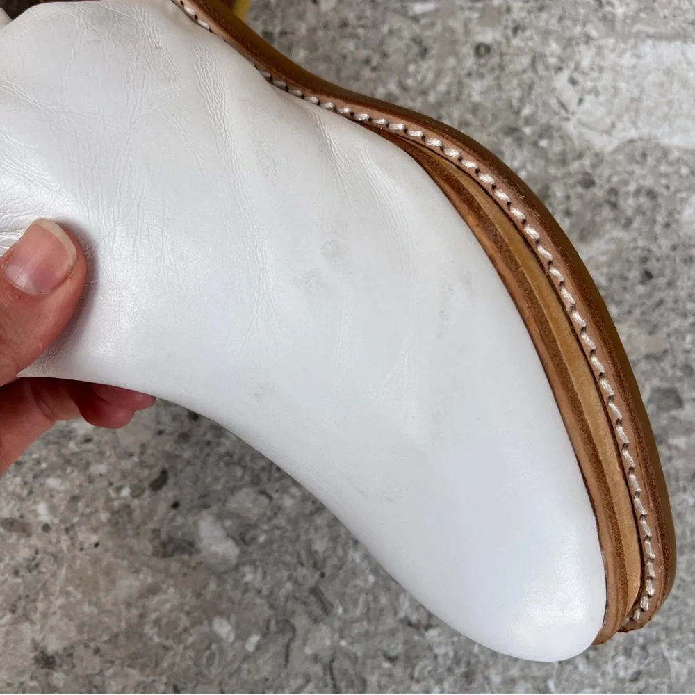 RARE Jeffrey Campbell Ibiza
Hildalgo White Leather Slingback Heels Mules Size 11 - Picture 14 of 14